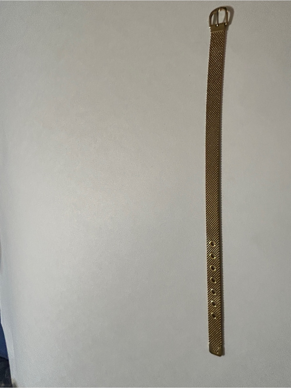 Vintage Gold Tone Milanese Mesh Buckle Belt Bracelet